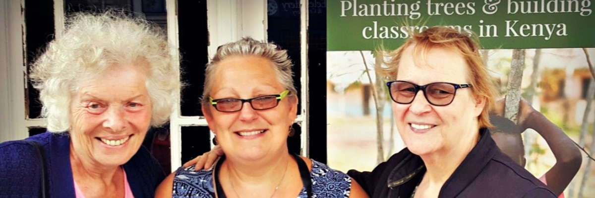 Tracey with two supporters