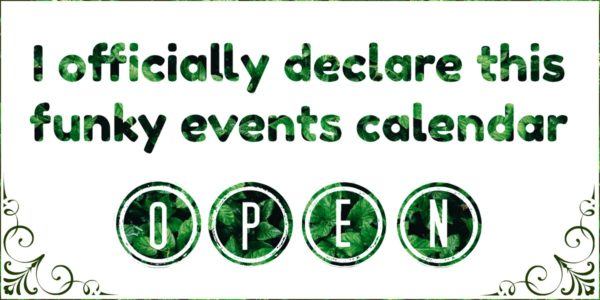 Events Calendar Is Open!