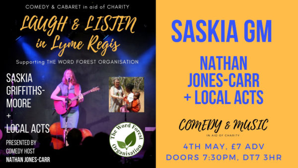 Poster for Saskia Griffiths-Moore fundraising concert for Word Forest