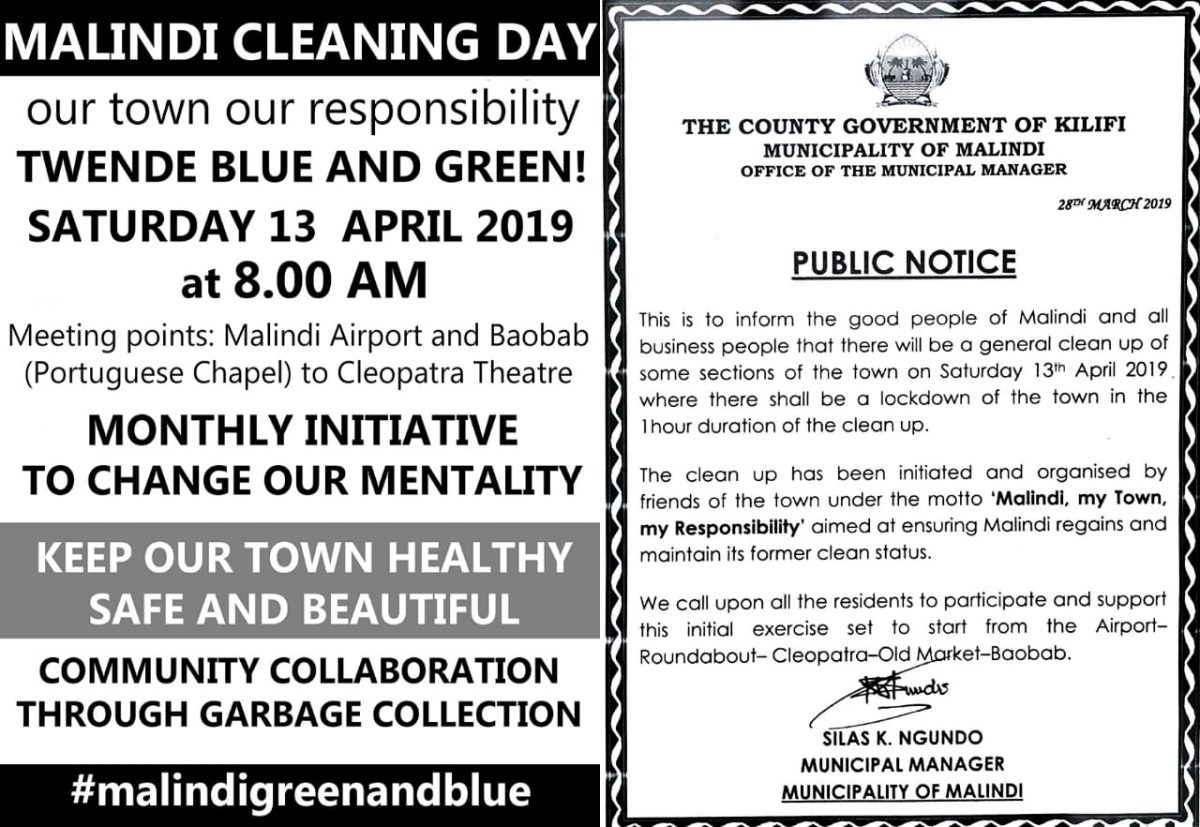 Malindi Clean Up Day Poster