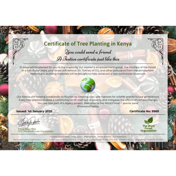 Festive certificate