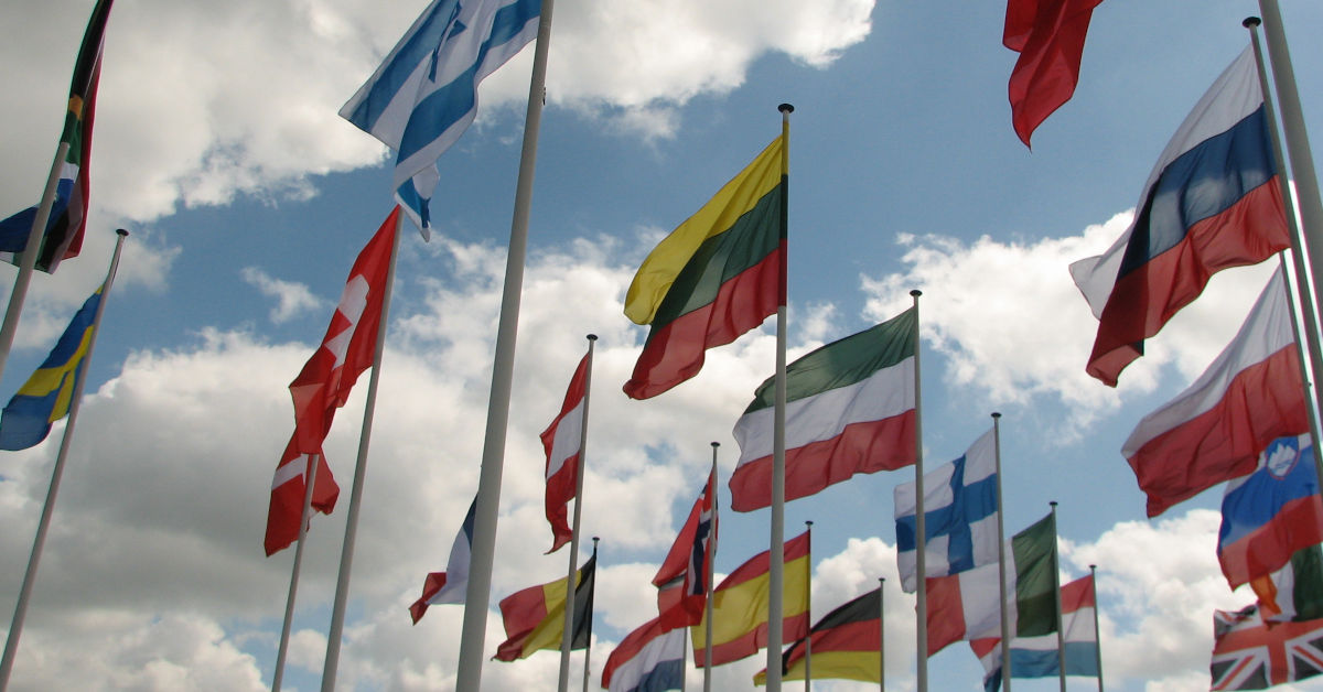 Flags of many nations