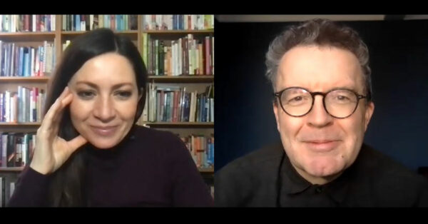 Clare Nasir interviewing Tom Watson