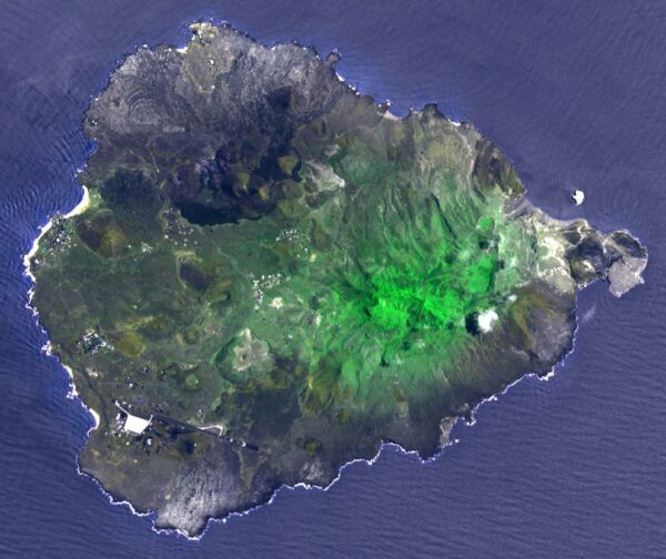 Ascension Island from space. Image by NASA/GSFC/METI/ERSDAC/JAROS, and U.S./Japan ASTER Science Team