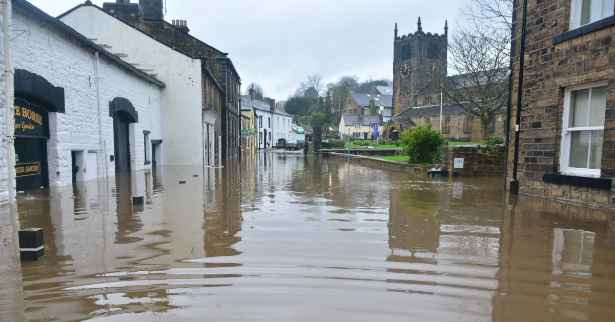 Flooded UK town by Chris Gallagher on Unsplash