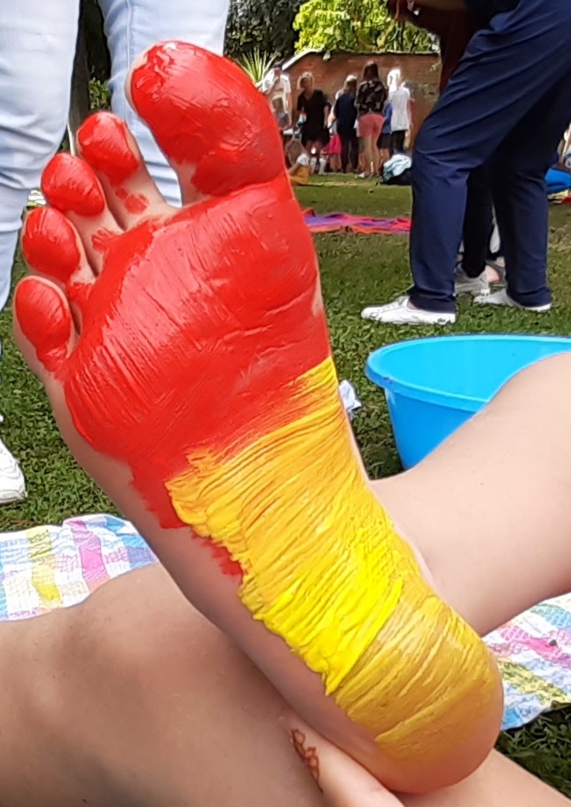 A painted foot