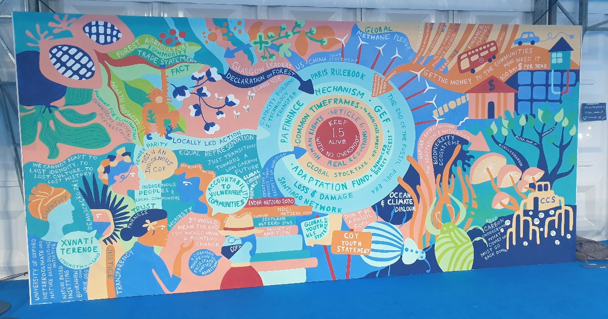 mural at COP 26