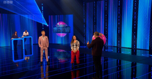 Clare Nasir and Owain Wyn Evans on Celebrity Catchpoint