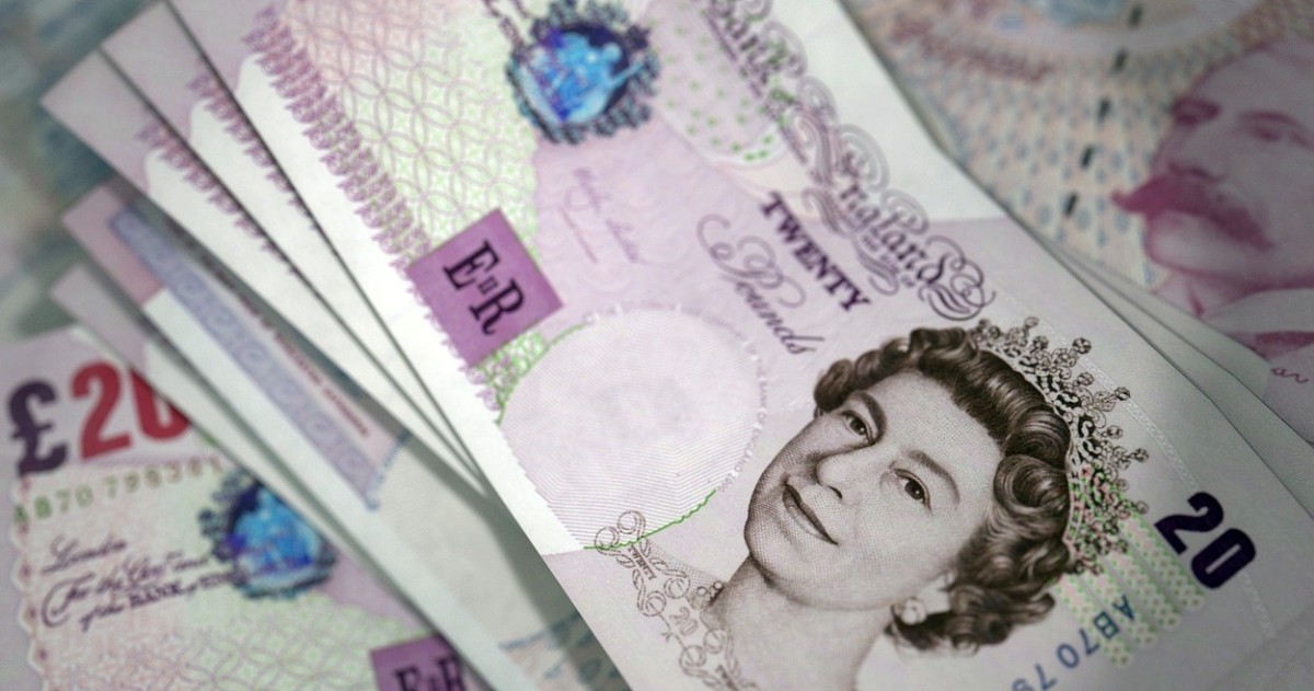 Money UK 20 pound notes