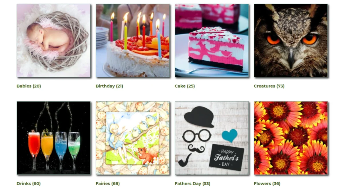 A sample of our former eCards