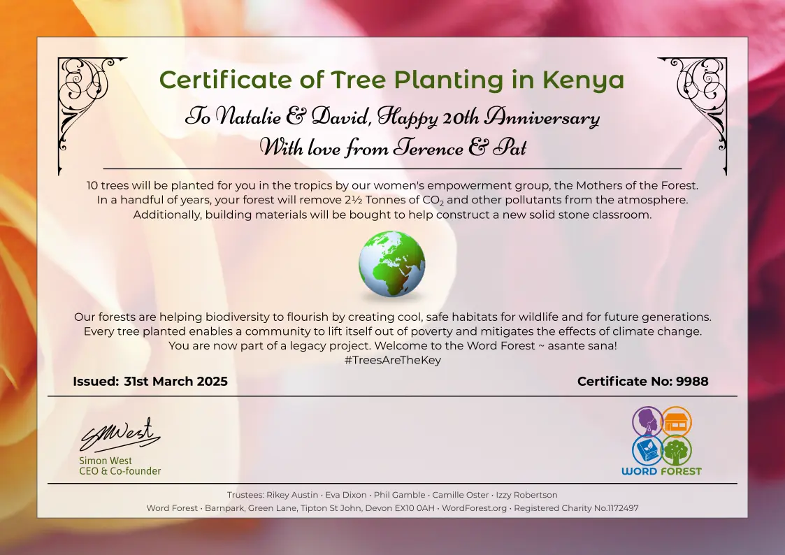 Anniversary Certificate