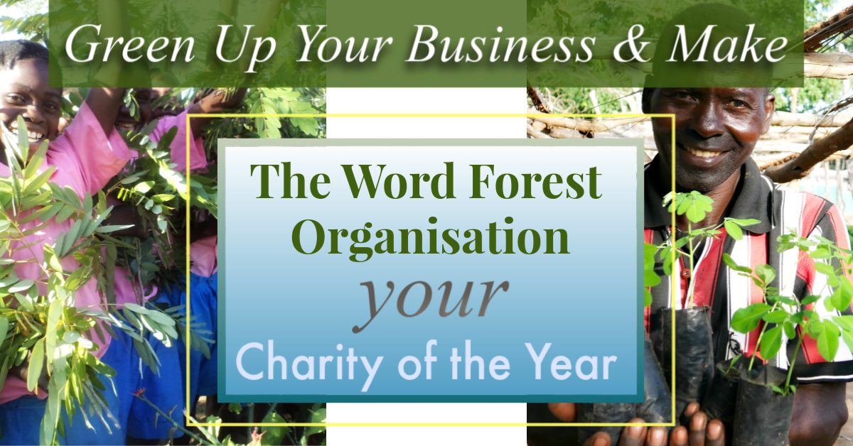 Charity of the Year poster for The Word Forest Organisation