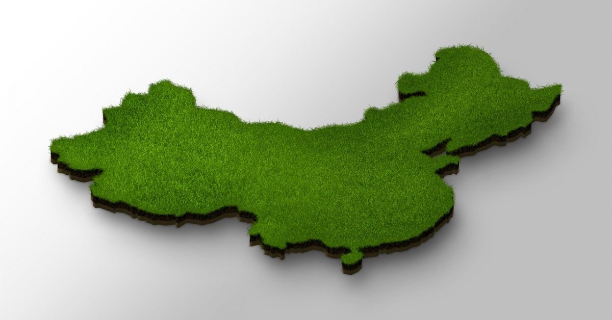 Green shape of China by BUMIPUTRA on Pixabay