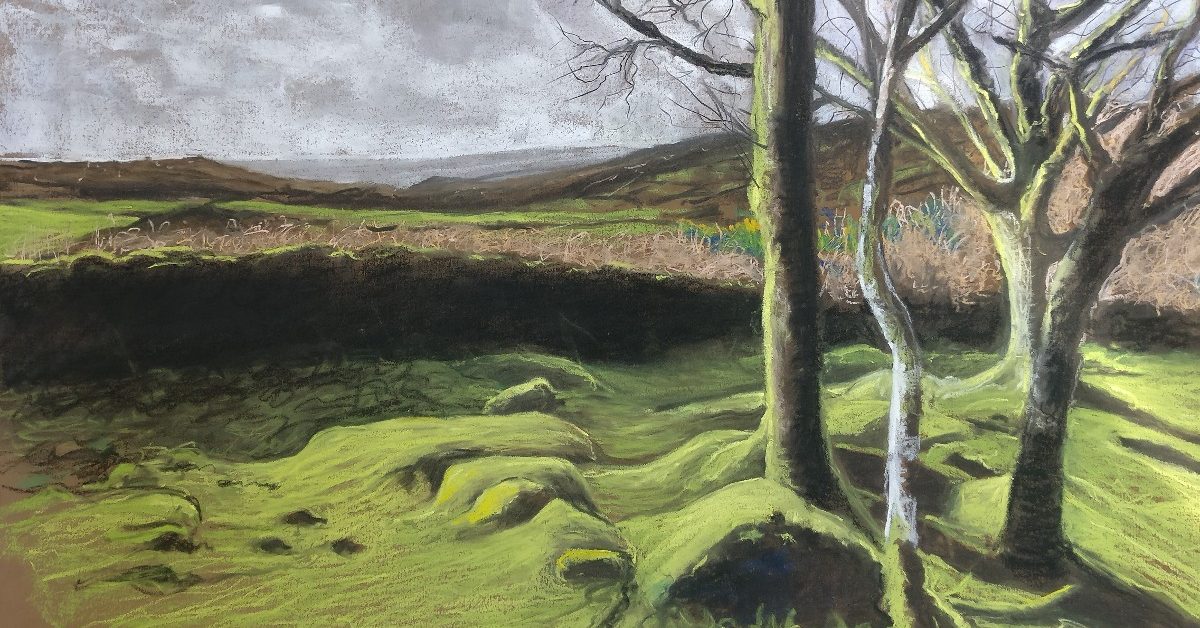 Painting by Kerry Johnstone - Dartmoor Trees