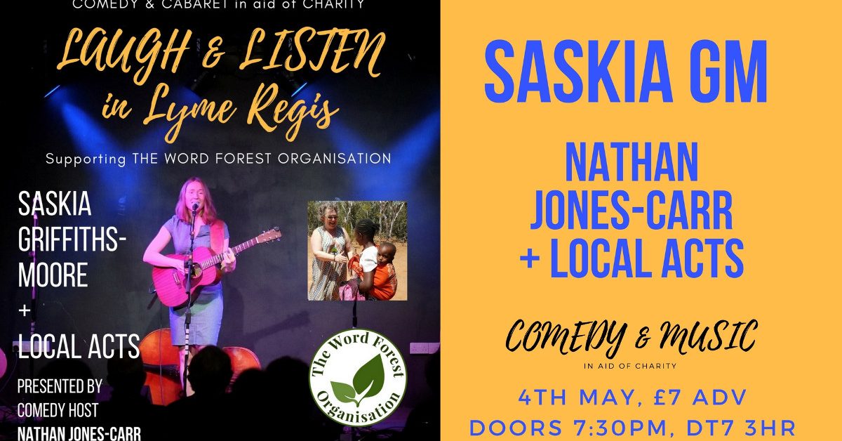 Poster for Saskia Griffiths-Moore fundraising concert for Word Forest