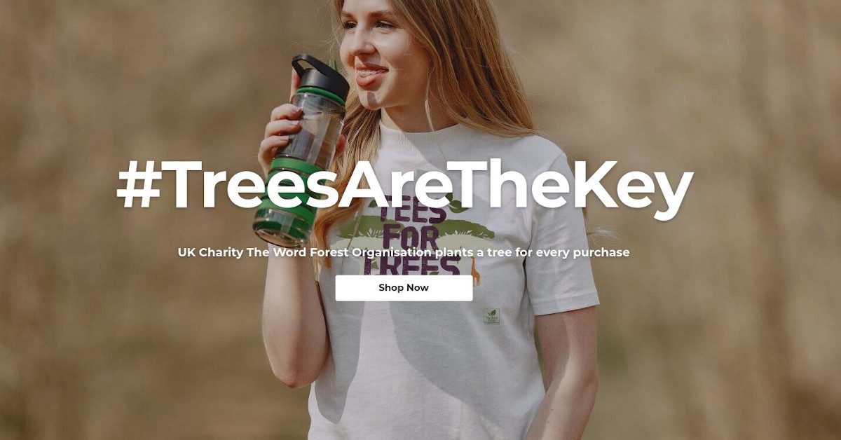 #TreesAreTheKey range of ethical tee-shirt poster
